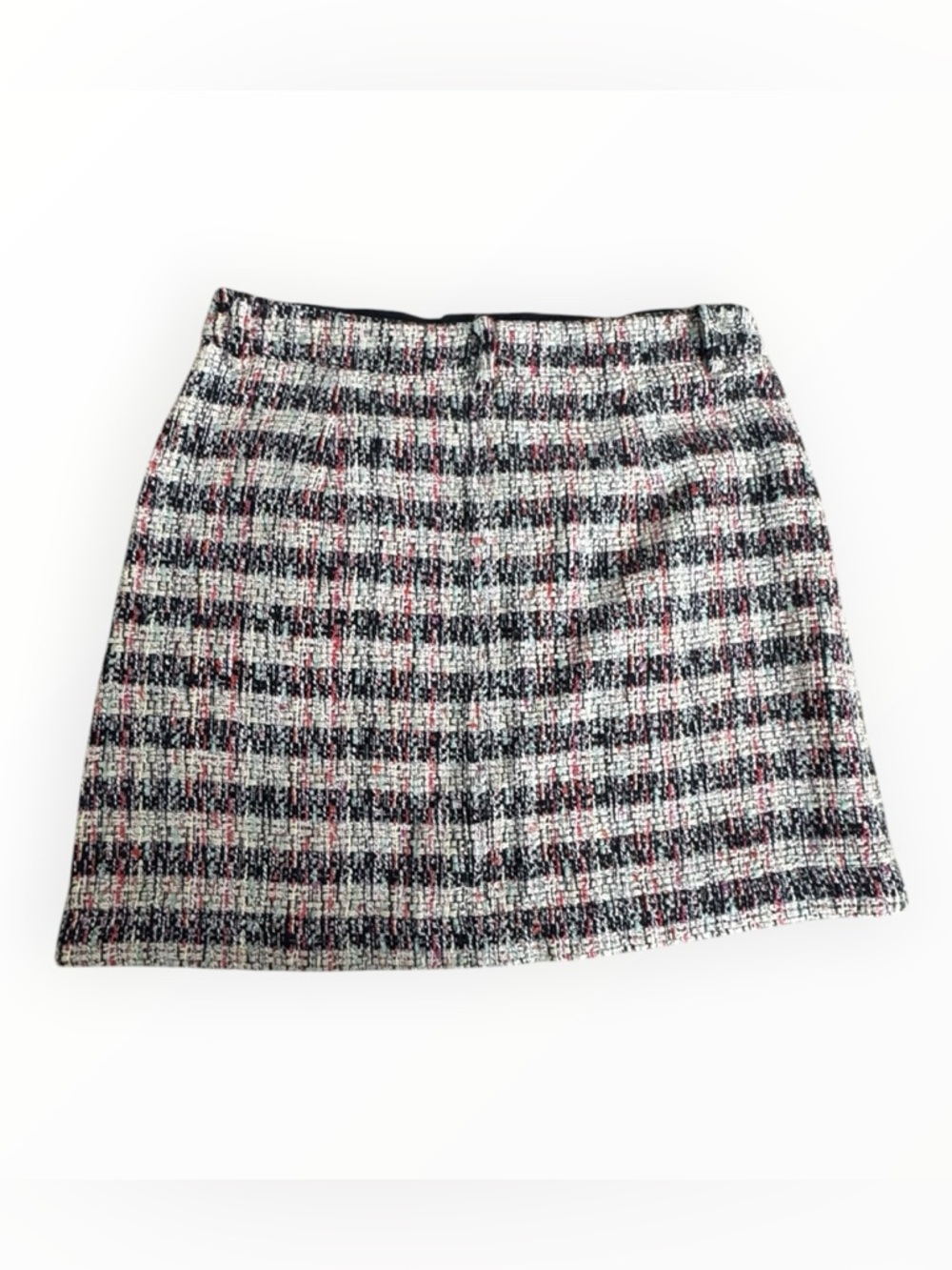 SCOTCH & SODA Plaid Tweed Mini Skirt High Waisted Multicolor Preppy Pockets L - Picture 7 of 10